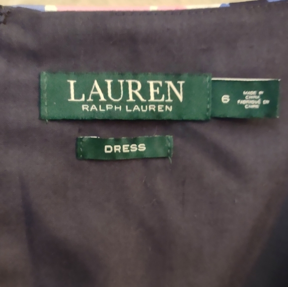 Lauren Ralph Lauren Blue Floral Watercolor Fit & Flare Pocket Dress - Size 6 - Picture 12 of 13